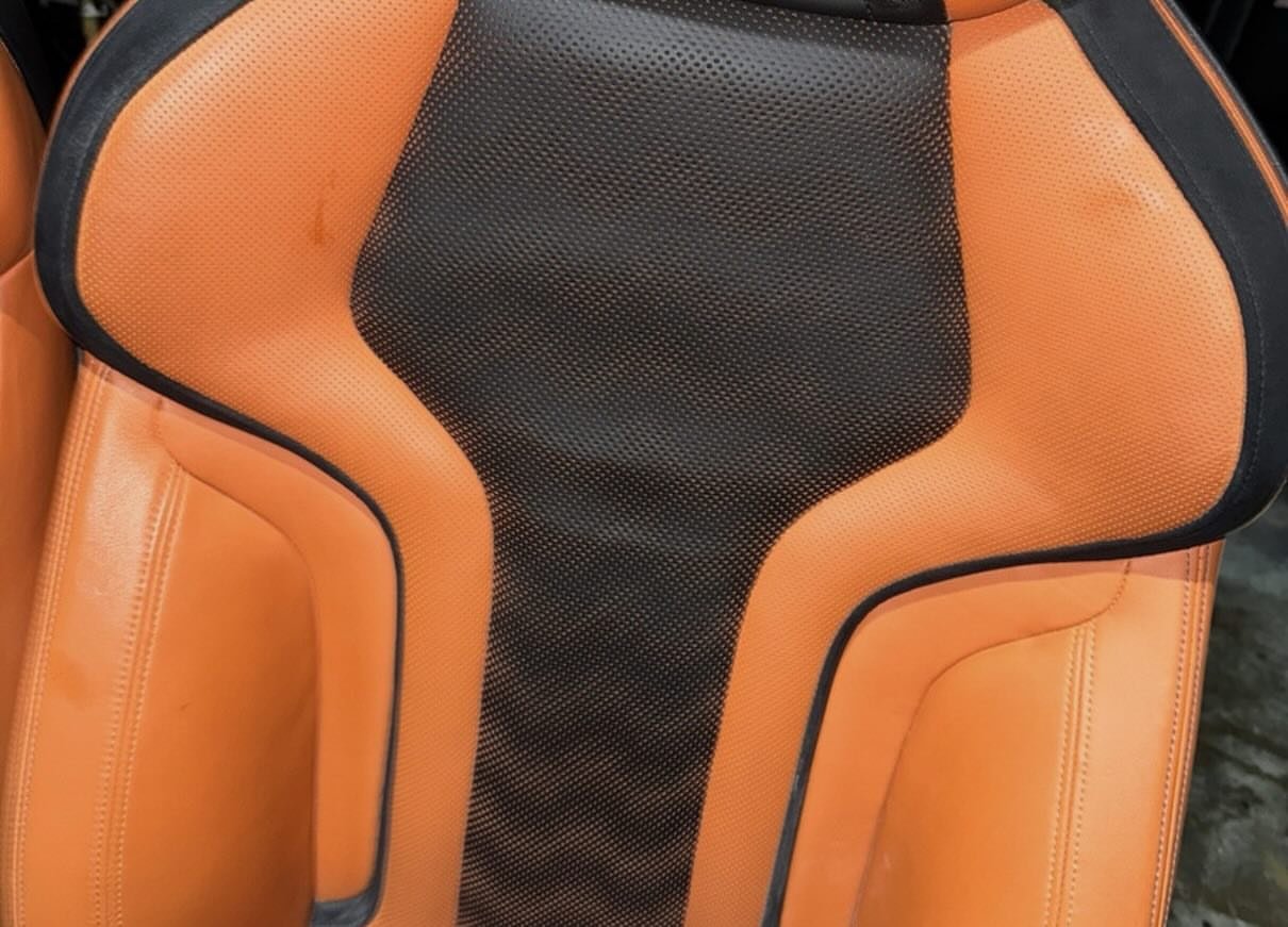 BMW M3 G80 sedan front&rear bucket seats pair orange w/suede OEM - Image 5