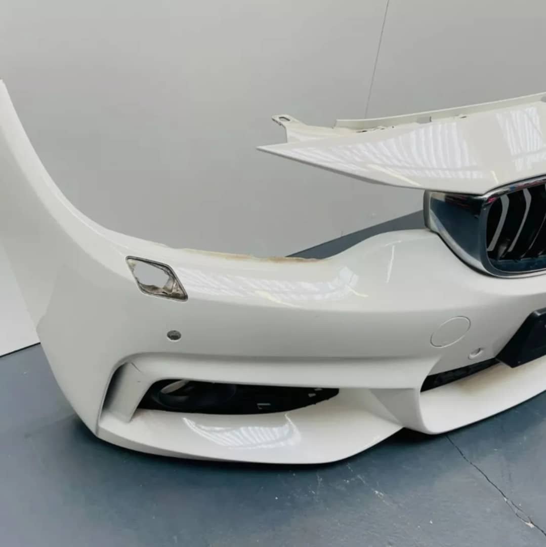 BMW F32 F33 F36 4 series M sport front bumper PDC in alpine white 300 #071 - Image 3