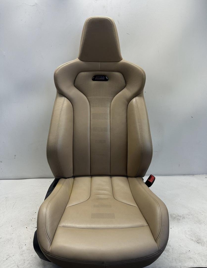 BMW M3 sedan F80 S55 3.0L OEM sonoma tan leather passenger front seats assy - Image 8