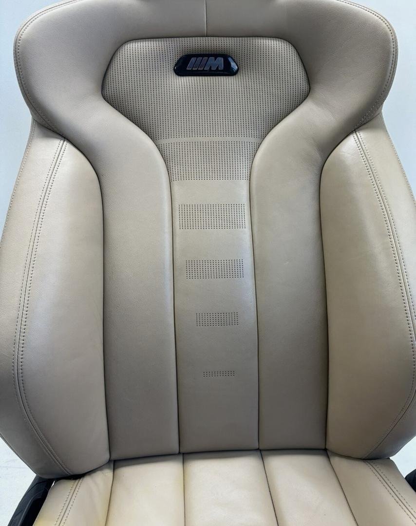 BMW M3 sedan F80 S55 3.0L OEM sonoma tan leather passenger front seats assy - Image 4
