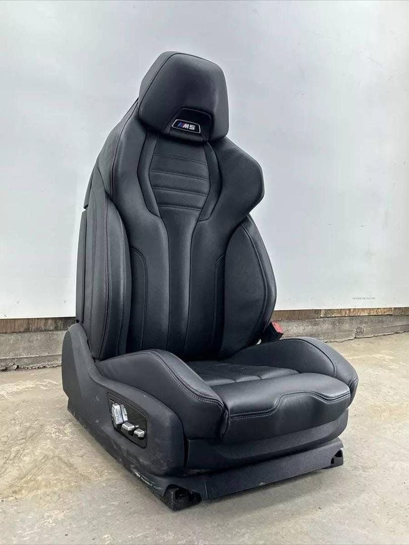18-23 BMW F90 M Competition Front Right Passenger Side Leather Seat black - Image 6