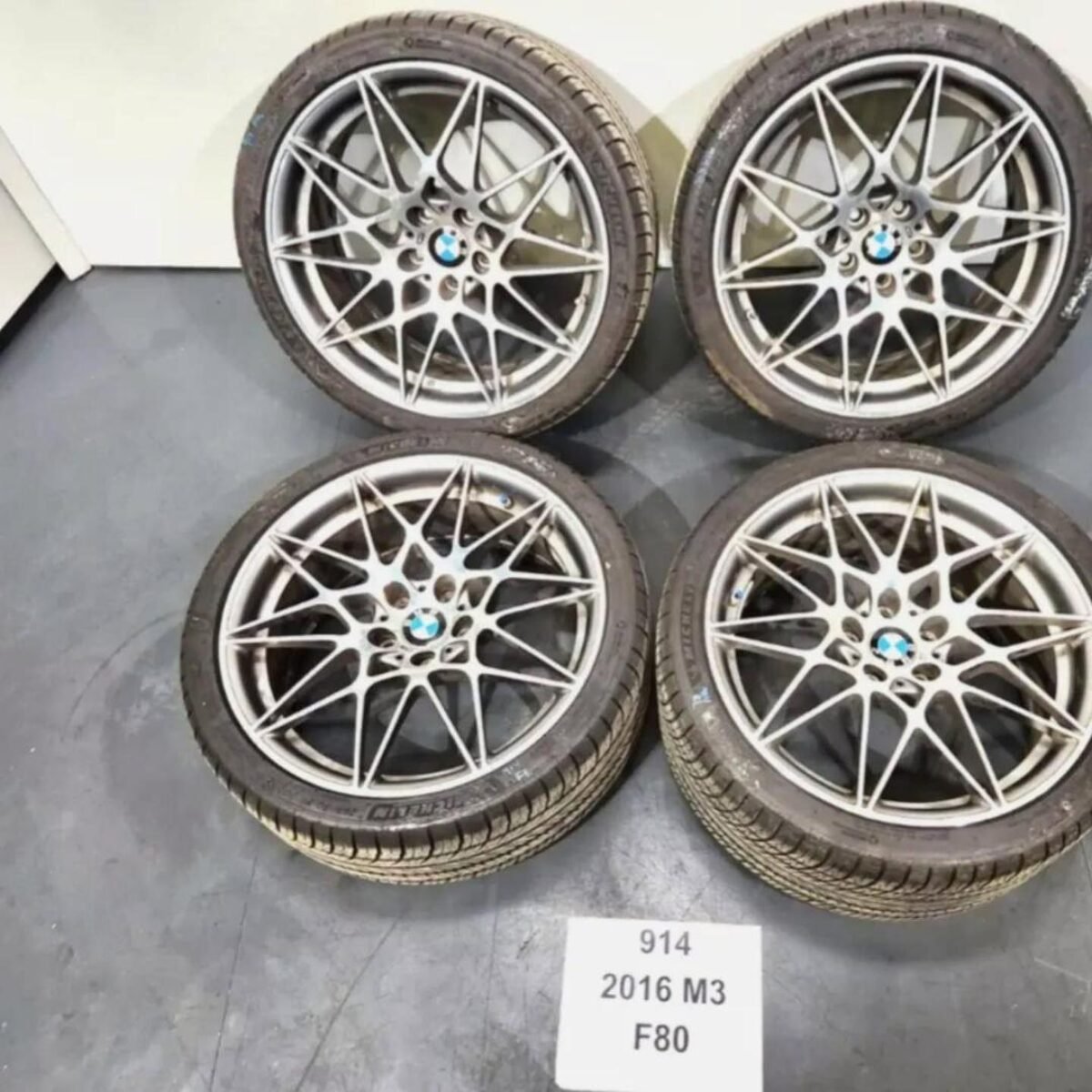 OEM BMW F80 F82 F83 M3 M4 Wheel R20″ Star Spoke 666M Set W/Michelin Tires*