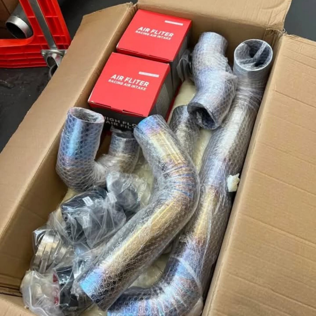 Titanium front mount air intakes for the G8X