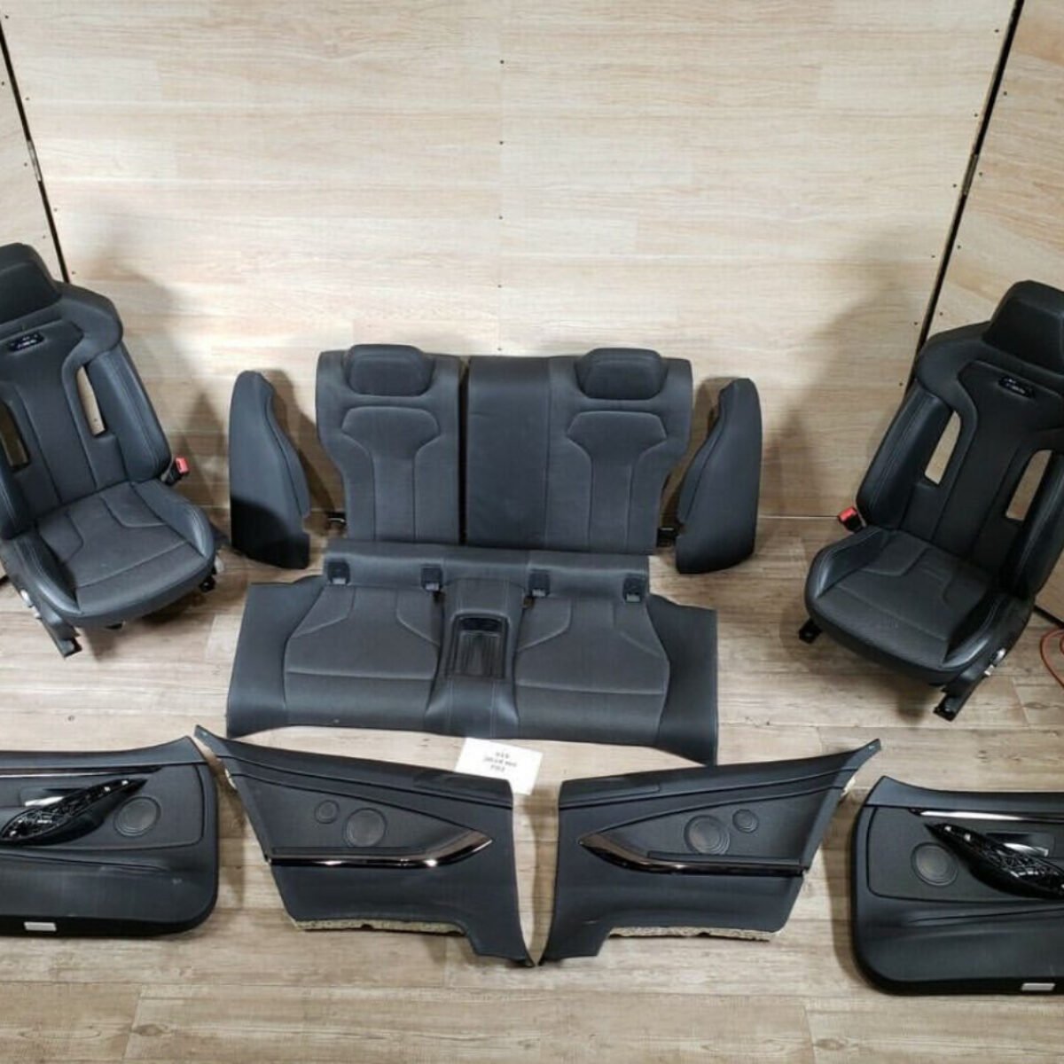 BMW F8x Interior. F82 M4 Competition Carbon Structure Cloth Set
