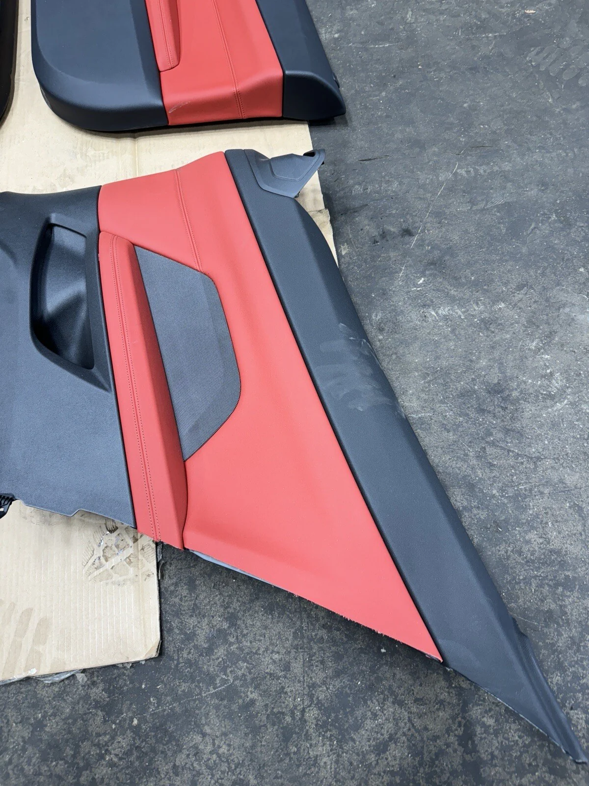 BMW G82 M4 COUPE FRONT & REAR DOOR CARDS PANELS FIONA RED - Image 6