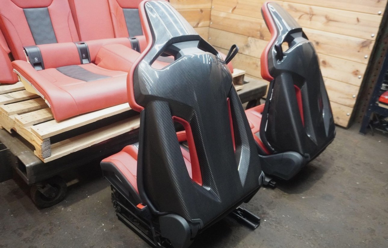 Front Driver Passenger Carbon Fiber Bucket Seats & Rear Bmw M4 G82 21-24 - Image 6