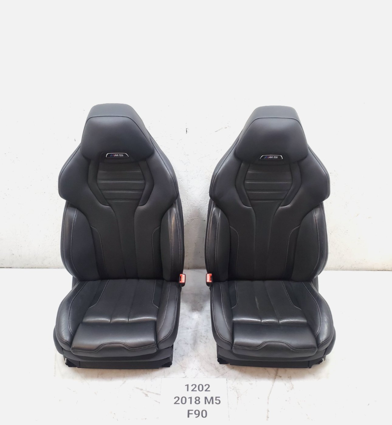 18-23 OEM BMW F90 M5 Sedan Front Left Right Seats Leather Merino Black