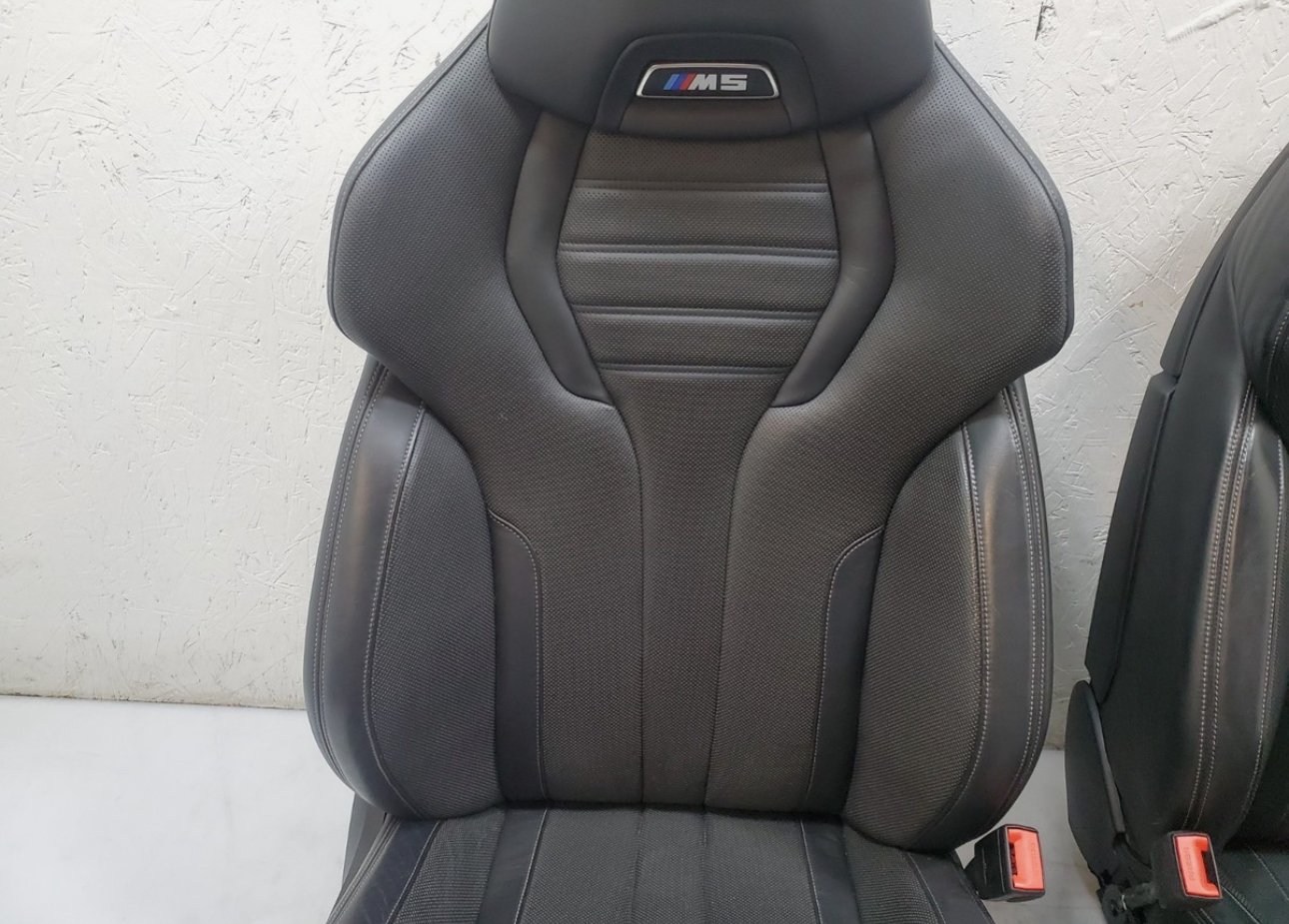 18-23 OEM BMW F90 M5 Sedan Front Left Right Seats Leather Merino Black - Image 3
