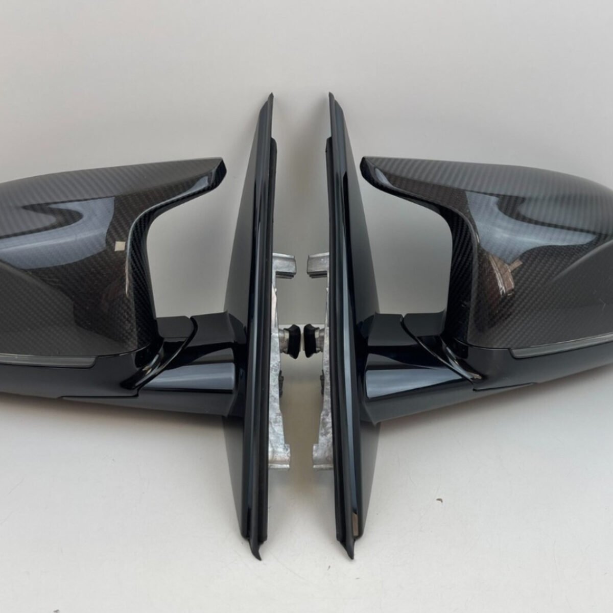 BMW X5m F95 G05 CARBON OEM WING MIRRORS SET PAIR CAMERA BLIND ASSIST 9 PINS RHD