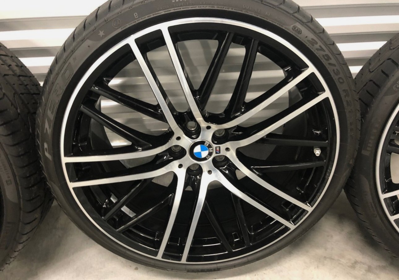Authentic BMW Style 650 M - 21” Staggered Wheels + Pirelli Tires TPMS Caps 750i - Image 5