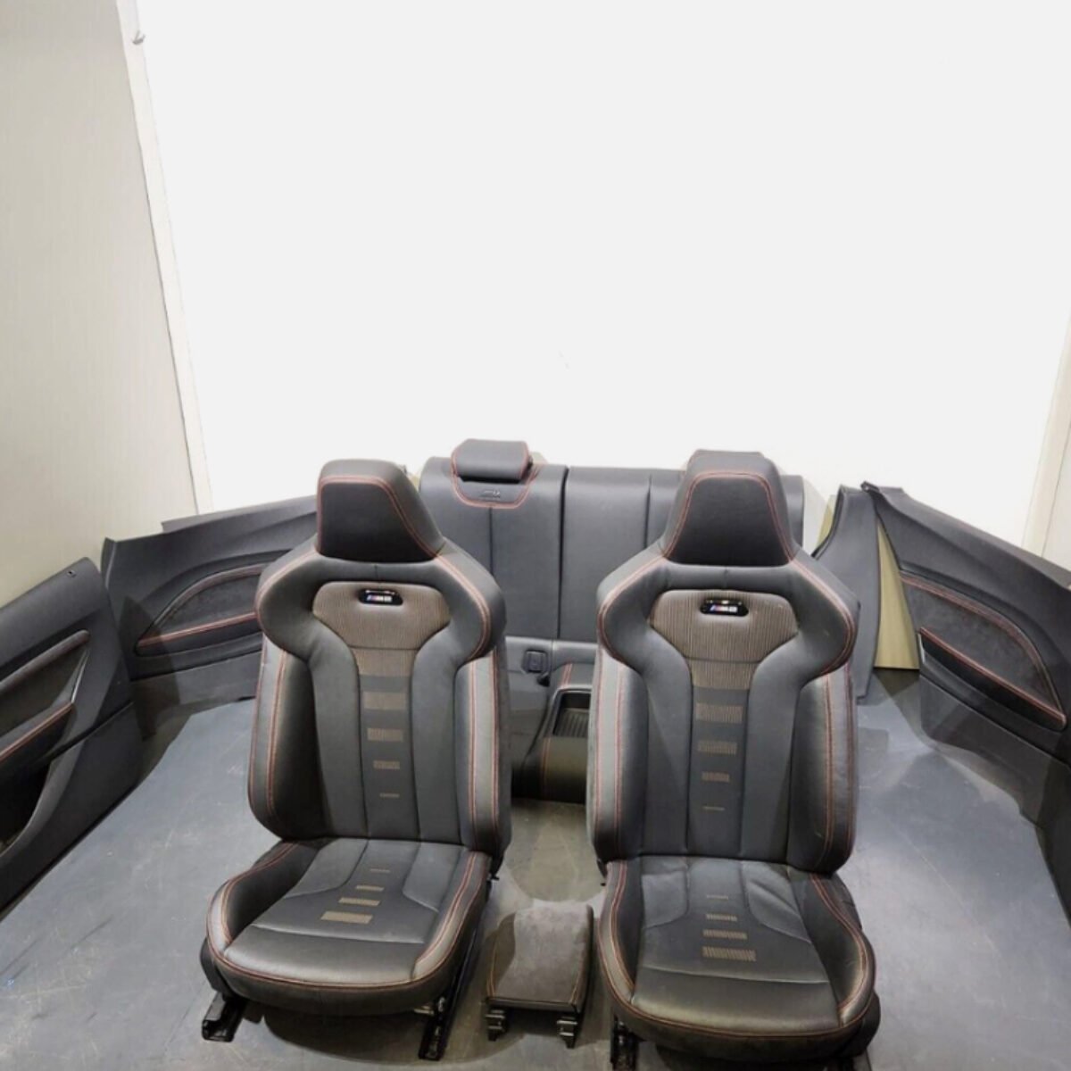 OEM BMW F87 M2 Competition Black M SPORT Leather Interior Seats Door Panels SET
